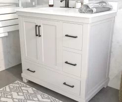 DHP Atwater Living Mills Gray Bathroom Vanity With White Sink 9 DHP Atwater Living Mills Gray Bathroom Vanity With White Sink -Chic Furniture Shop 810610512 B0 1