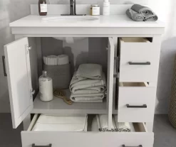 DHP Atwater Living Mills Gray Bathroom Vanity With White Sink 8 DHP Atwater Living Mills Gray Bathroom Vanity With White Sink -Chic Furniture Shop 810610512 B0 4