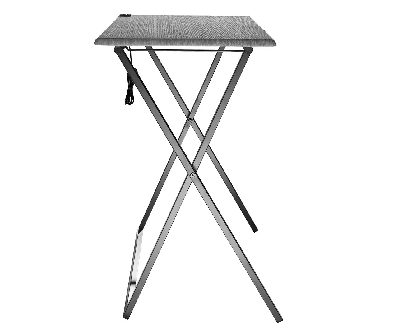 Wood Look Folding Table With USB Charging 2 Wood Look Folding Table With USB Charging - Image 2