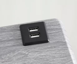 Wood Look Folding Table With USB Charging 18 Wood Look Folding Table With USB Charging -Chic Furniture Shop 810612177 A8 1