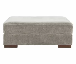Bayless Smoke Oversize Accent Ottoman -Chic Furniture Shop 810612199 2