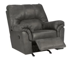 Bladen Slate Faux Leather Rocker Recliner -Chic Furniture Shop 810612227 1