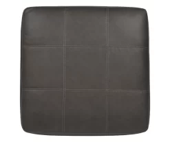 Aberton Gray Faux Leather Oversize Accent Ottoman -Chic Furniture Shop 810612302 4