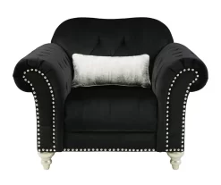 Harriotte Black Armchair