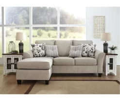 Abney Gray Sofa Chaise -Chic Furniture Shop 810612344 2