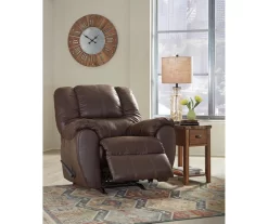 McGann Walnut Faux Leather Rocker Recliner -Chic Furniture Shop 810612512 3