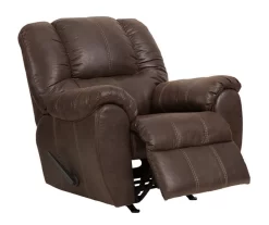 McGann Walnut Faux Leather Rocker Recliner -Chic Furniture Shop 810612512 4