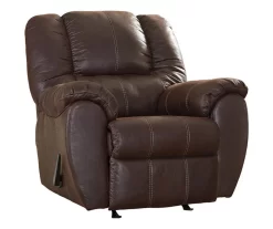 McGann Walnut Faux Leather Rocker Recliner -Chic Furniture Shop 810612512 5