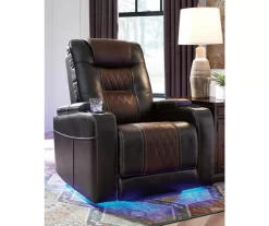 Composer Brown Faux Leather Power Recliner -Chic Furniture Shop 810612553 2