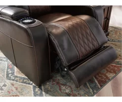 Composer Brown Faux Leather Power Recliner -Chic Furniture Shop 810612553 4