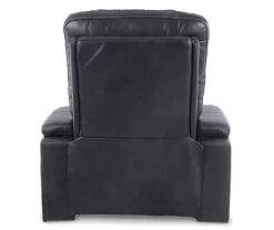 Composer Black Faux Leather Power Recliner -Chic Furniture Shop 810612554 1