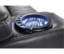 Composer Black Faux Leather Power Recliner -Chic Furniture Shop 810612554 3