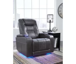 Composer Black Faux Leather Power Recliner -Chic Furniture Shop 810612554 B0 1