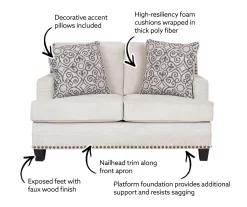 Erinwood Stone Loveseat -Chic Furniture Shop 810613195 X0 1 1