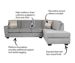 Broyhill Dudlee Smoke Sectional 7 Broyhill Dudlee Smoke Sectional -Chic Furniture Shop 810613229 810613230 X0 1 1