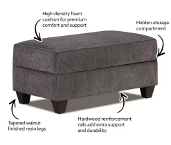 Tripoli Slate Storage Ottoman -Chic Furniture Shop 810616883 X0 1 1