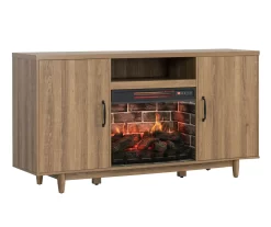 60" Modern Tan Electric Fireplace Console -Chic Furniture Shop 810617759 A0 2