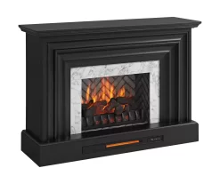 53.5" Black Petite Grand Electric Fireplace Console -Chic Furniture Shop 810617767 A0 2