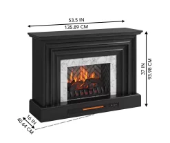 53.5" Black Petite Grand Electric Fireplace Console -Chic Furniture Shop 810617767 A6