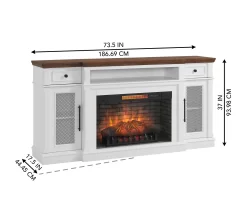73.5" Castillo Electric Fireplace Console 21 73.5" Castillo Electric Fireplace Console -Chic Furniture Shop 810617768 A6