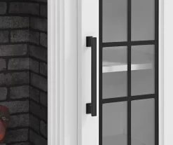 60" White 2-Door Electric Fireplace Console -Chic Furniture Shop 810618088 A8 1