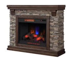 50" Madison Pine & Faux Stone Electric Fireplace -Chic Furniture Shop 810620258 A0 3