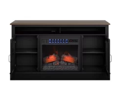 59.5" Black CoolGlow Electric Fireplace & Fan Console 15 59.5" Black CoolGlow Electric Fireplace & Fan Console -Chic Furniture Shop 810620259 A0 2