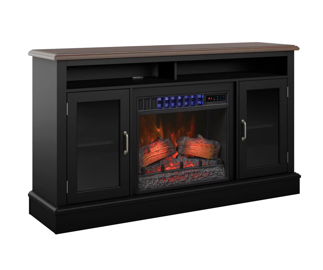 59.5" Black CoolGlow Electric Fireplace & Fan Console 8 59.5" Black CoolGlow Electric Fireplace & Fan Console - Image 8