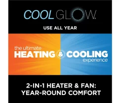 59.5" Black CoolGlow Electric Fireplace & Fan Console 19 59.5" Black CoolGlow Electric Fireplace & Fan Console -Chic Furniture Shop 810620259 M7