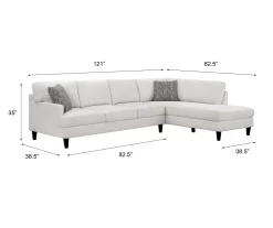 Broyhill Fresno Cream Sectional -Chic Furniture Shop 810620600 810620622 A6 1
