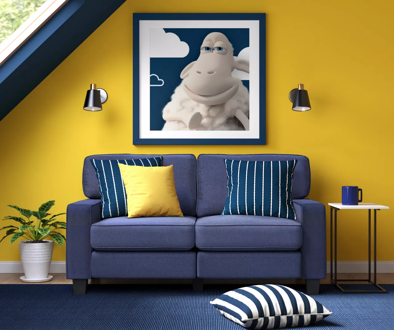 Palisades Navy Blue Loveseat 7 Palisades Navy Blue Loveseat - Image 7