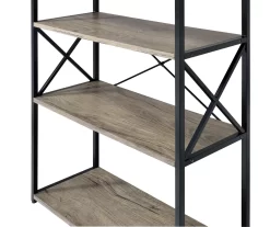 Corday Gray Wood 4-Shelf Open Bookcase -Chic Furniture Shop 810680821 A8