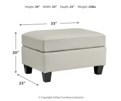 Signature Design By Ashley Genoa Leather Ottoman -Chic Furniture Shop 810697951 A8