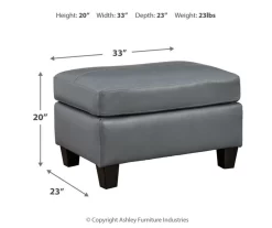Signature Design By Ashley Genoa Leather Ottoman -Chic Furniture Shop 810697957 A8