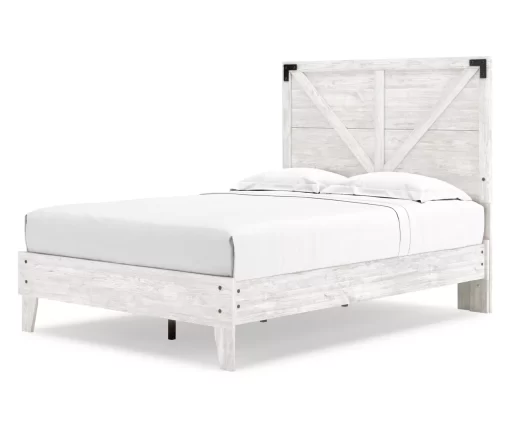 Signature Design By Ashley Shawburn Full Crossbuck Panel Platform Bed -Chic Furniture Shop combo790034