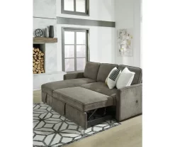 Signature Design By Ashley Kerle Charcoal Sectional With Pop-Up Bed -Chic Furniture Shop combo870004 1