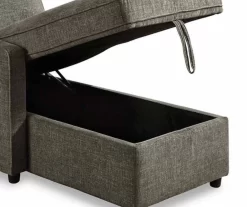 Signature Design By Ashley Kerle Charcoal Sectional With Pop-Up Bed -Chic Furniture Shop combo870004 2