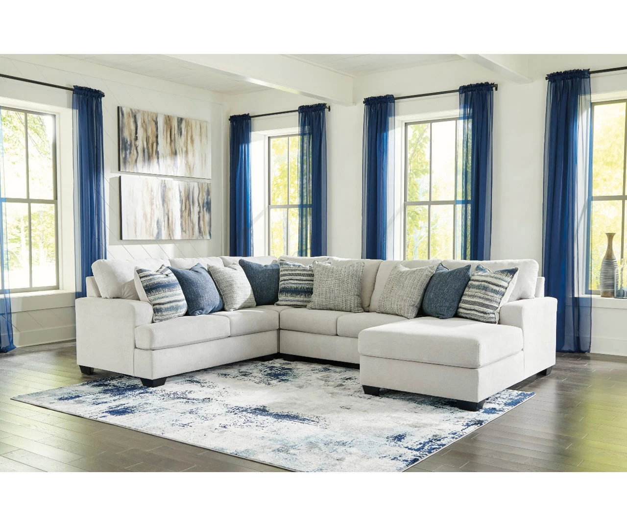 Signature Design By Ashley Lowder Stone 4-Piece Sectional With Right-Facing Chaise 2 Signature Design By Ashley Lowder Stone 4-Piece Sectional With Right-Facing Chaise - Image 2