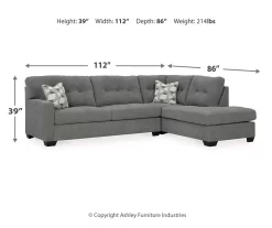 Signature Design By Ashley Highland Falls Gray Sectional 13 Signature Design By Ashley Highland Falls Gray Sectional -Chic Furniture Shop combo980201 3
